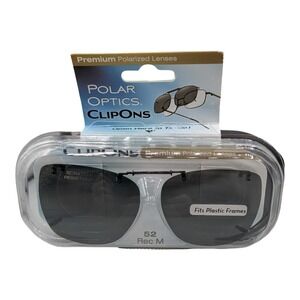 Polar Optics Clip-On Polarized Sunglasses Gray Lens 52 Rec M CS8010-4